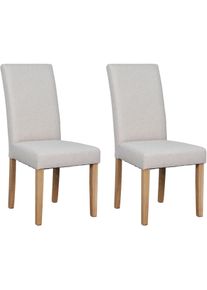 ByLiving Esszimmerstuhl »Elias« (Set) 2 Stk.mit Massivholz - Gestell und gemütlicher Schaumstoffpolsterung, Größe B/H/T: 47 cm x 99,5 cm x 60 cm