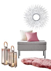 HEINE HOME Sitzbank in grau, Größe B/H/T: 81 cm x 47 cm x 36 cm