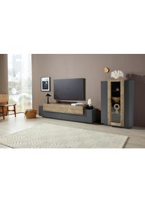 Inosign Wohnwand »Coro, Anbauwand, Medienwand« Set, 2 Stk. tlg. in grau