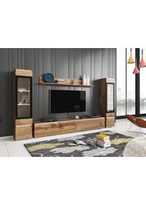 Inosign Wohnwand »VERA II« Komplett-Set in braun, Größe B/H/T: 260 cm cm x 130 cm cm x 33 cm cm