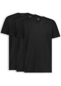 LEBASQ, Mænd, Bluser & t-shirts 'Davis V Neck Long Fit', Sort, Størrelse L