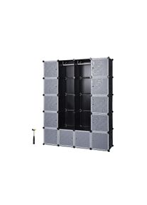 Guarda-roupa portátil portátil Preto