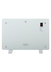 Camry CR 7721 Convector Eléctrico Diseño Cristal, Radiador Pantalla LCD y Táctil, Mando Distancia, Temporizador, 2 Niveles Temperatura, 750/1500W