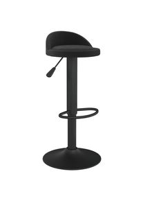 vidaXL Taburete de cocina de terciopelo negro
