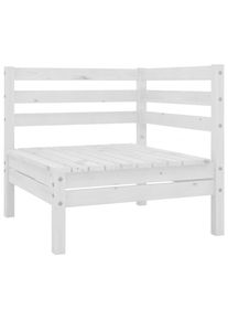 Sofá de esquina de jardín de madera maciza de pino blanco