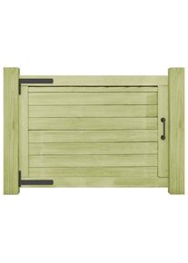 vidaXL Puerta de valla de jardín madera pino impregnada 75x100 cm