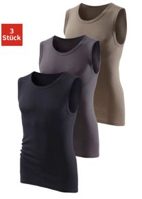 H.I.S. Herren Muscleshirt in oliv, schwarz, anthrazit ,Gr&ouml;&szlig;e S, Witt, 100% Baumwolle