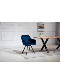 Salesfever, Esszimmerstuhl &raquo;Toronto Stuhl - Stilvoller Armlehnstuhl mit Steppungen&laquo; () 1 Stk.Esszimmersessel, 360&deg; Drehplatte unter der Sitzfl&auml;che, 