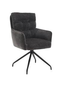 Home Affaire, Esszimmerstuhl &raquo;Sant Tropez&laquo; (Set) 2 Stk., anthrazit + schwarz, B/H/T: 60 cm x 92 cm x 67 cm, anthrazit + schwarz