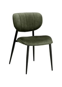 OMG Design, Esszimmerstuhl &raquo;Jona&laquo; (Set) 1 Stk.K&uuml;chenstuhl Polsterstuhl, In drei stilvollen Farben erh&auml;ltlich, Moss + Schwarz, Stoff, B/H/T: 53 cm x 84