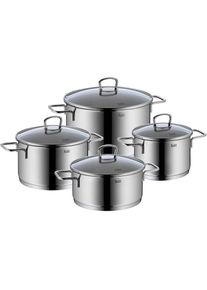 Silit , Topf-Set &raquo;Alicante Induktions T&ouml;pfe Set mit Glasdeckel poliert&laquo; Set, Bratentopf mit Deckel &Oslash; 20 cm, Fleischtopf mit Deckel &Oslash; 16/20/24 cm, 8...