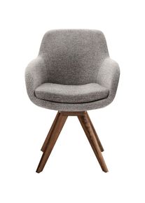 Musterring, Esszimmerstuhl &raquo;Tavia&laquo; (Set) 2 Stk.Stativgestell Wildnussbaum, Drehfunktion optional, diverse Farben, taupe + Wild-Nussbau, B/H/T: 62 cm x