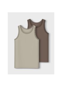 name it , Jugendliche , Unterhemd »NKFTANK TOP 2P PEYOTE LACE NOOS« , Peyote , 158 (164) , 158 (164) , Unterwäsche von name it für Mädchen