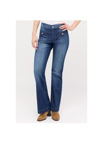 Angels, Damen, Bootcut-Jeans &raquo;LENI FLARED SMART&laquo; mit Comfort Stretch, blue used, L&auml;nge 31, 36 -L&auml;nge 31, blue used, Stretchjeans von Angels