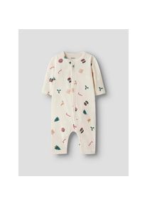 name it , Strampler »NBNVISMAS LS NIGHTSUIT«, mit Weihnachtsmotiv , Whitecap Gray AOP:Xmas AOP , N-Gr , 80 -N-Gr , 80 , Schlafanzug von name it für...