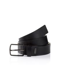 MONTI, Herren, Lederg&uuml;rtel &raquo;GENF&laquo; mit satinierter geschw&auml;rzter Schnalle, schwarz, schwarz, Herren Business-Casualg&uuml;rtel von MONTI mit einer Breite von