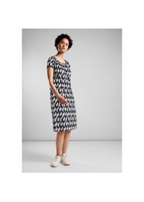 Street One, Damen, Jerseykleid mit dynamischem Grafik-Print, Black, N-Gr, 42 -N-Gr, Black, Sommerkleid von Street One