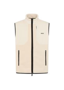 BOSS Green , Fleeceweste Stehkragen, Relaxed Fit , Open White131 , L , L , Weste von BOSS Green Menswear