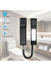 Fanvil Wall-mounted SIP Telephone for Bathroom Hotel Restroom Office Maison Home Handset VoIP Phone System Support 2 SIP Lines