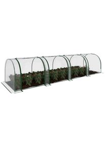 Arreditaly Serra A Tunnel in Acciaio Per Piante Fiori Orto Giardino Telo In PVC Trasparente Con 3 Porte Avvolgibili A Cerniera Protezione Piante