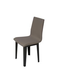 Sedia Armida gambe Antracite cuscino tortora 52 (gambe Coniche)