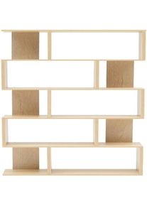 Rebecca Mobili Libreria Scaffale 5 Ripiani Legno Beige Moderno 172,5x60x24