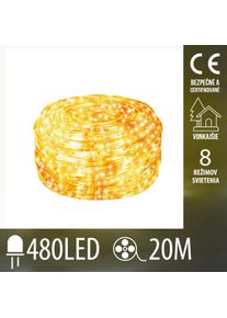 Vianočný had vonkajší - programátor - 480led - 20m - Teplá biela