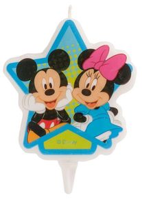 1 bougie pour gâteau Minnie et Mickey Mouse