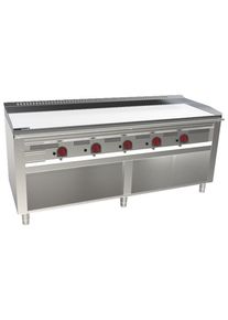 EURAST - Frytop-teppanyaki cd 15 mm a gas su supporto aperto - 2000x720x850 mm - 29 Kw - 32207655