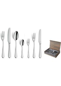 Amefa - Drift 84-delige Bestekset in Luxe Houten Kist - 12 Personen - Zilver - RVS (805000MDF2L45), Besteck, Silber
