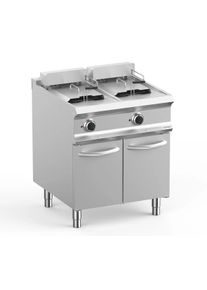 MBM Friteuse professionnelle électrique double - 2 x 13 l - avec vidange - sur meuble - 400 V - Lux 700 | Professionnel | HoReCa | CHR