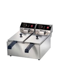 Friteuse professionnelle électrique double - 2 x 6 l - 230 V - 4 kw - ECO | Professionnel | HoReCa | CHR
