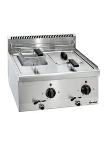 Bartscher friteuse professionnelle électrique double - 2 x 6 l - avec vidange - 400 V - 600 IMBISS | Professionnel | HoReCa | CHR