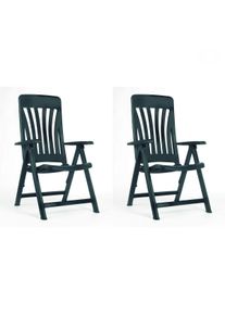 Resol garbar BLANES Set 2 Silla Con Brazos Multiposiciones Exterior Antracita