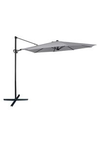 Parasol excéntrico Ø300 cm mástil aluminio color gris Aktive Garden