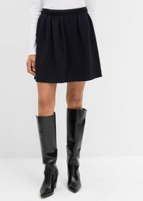 Bundfaltenrock aus leicht glänzendem Viskose-Mix, schwarz, Größe 40/42 (M), Viskose, bonprix