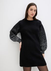 Strickkleid mit Glitzer-Effekt, schwarz, Größe 32/34 (XS), bonprix