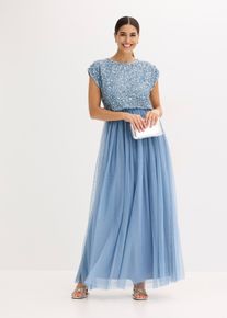 Maxikleid, blau, Größe 42, bonprix