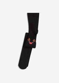 Strumpfhose mit Weihnachtsmotiv, schwarz, Größe 44/46 (L), bonprix