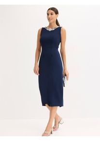 Cocktailkleid mit Strassapplikation, blau, Größe 42, bonprix