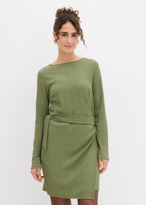 Shirtkleid aus Barcrêpe, grün, Größe 40/42 (M), bonprix