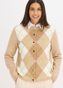 Strickjacke, beige, Gr&ouml;&szlig;e 52/54 (XXL), bonprix