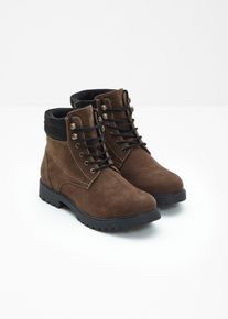Gefütterte Schnürboots, braun, Größe 45, bonprix