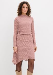 Spitzenkleid mit Zipfelsaum, rosa, Gr&ouml;&szlig;e 32/34 (XS), mit Baumwolle, bonprix