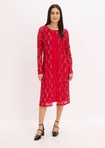 Kleid mit Spitze (2-tlg. Set), rot, Gr&ouml;&szlig;e 40/42 (M), bonprix