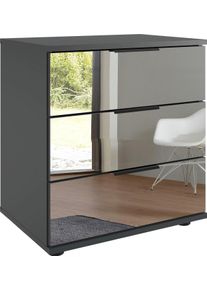 wimex Nachtkastje Saigon met 3 laden, fronten optioneel van glas of spiegels nachtkastjes zwart