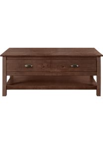 Home Affaire Salontafel Schröder met 2 laden en 1 plank, van massief grenenhout salontafels bruin