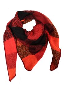 Capelli New York Modieuze sjaal Ruitpatroon, driehoekige doek, verwarmend (set, -) dames sjaals rood