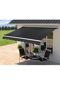 Konifera Zonnescherm met semi-cassette Breedte: 350 cm, uitval: 250 cm bergingen & overkappingen grijs