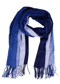 Capelli New York Modieuze sjaal met franjes, kleurverloop, verwarmend dames sjaals blauw